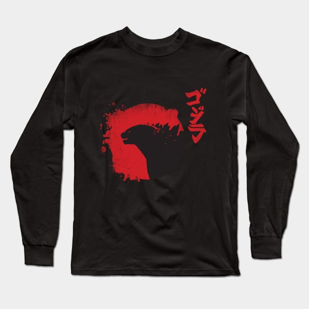 Godzilla red blood Long Sleeve T-Shirt by Giraroad